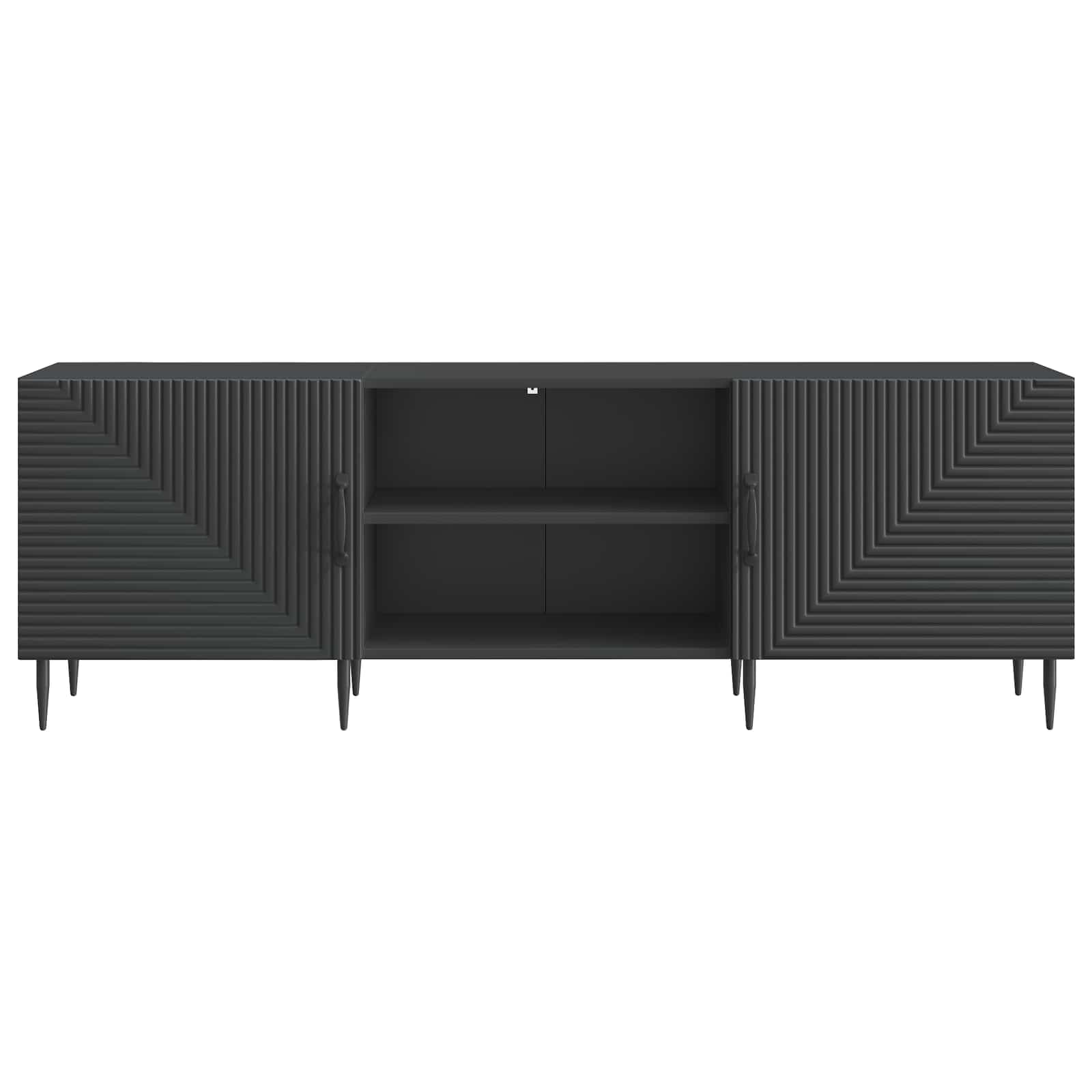 Mobile TV Nero 150 x 31 x 50 cm Legno ingegnerizzato | homemem39