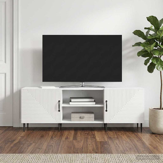 Mobile TV 150 x 31 x 50 cm Bianco Lucido Legno ingegnerizzato