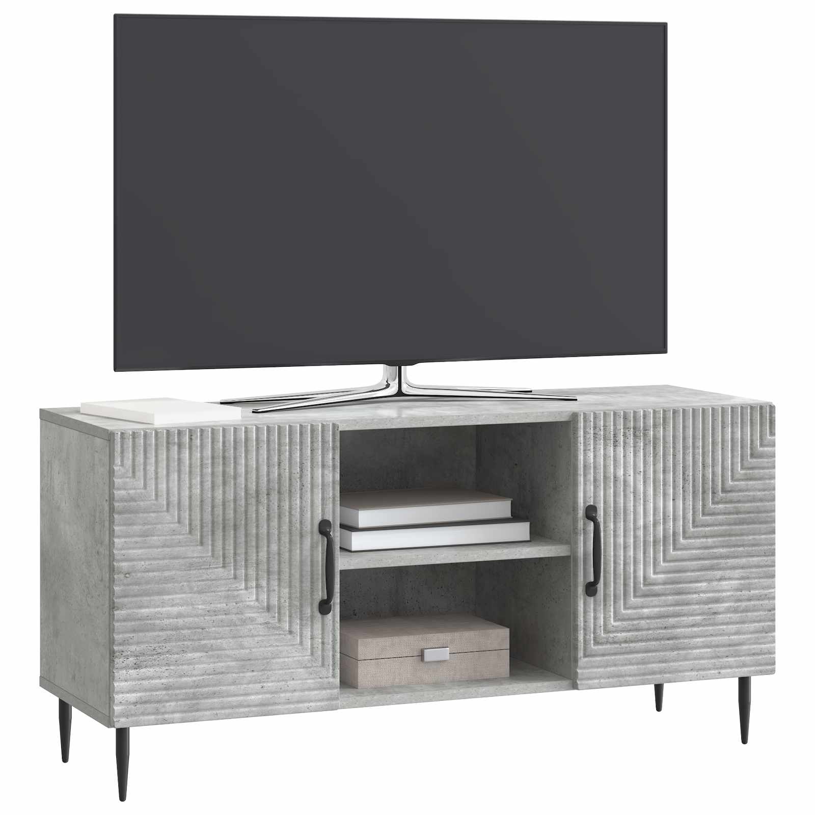 Mobile TV Grigio Cemento 102 x 34,5 x 50 cm | homemem39