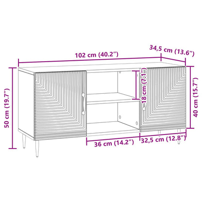 Mobile TV Rovere Artigianale 102 x 34,5 x 50 cm | homemem39