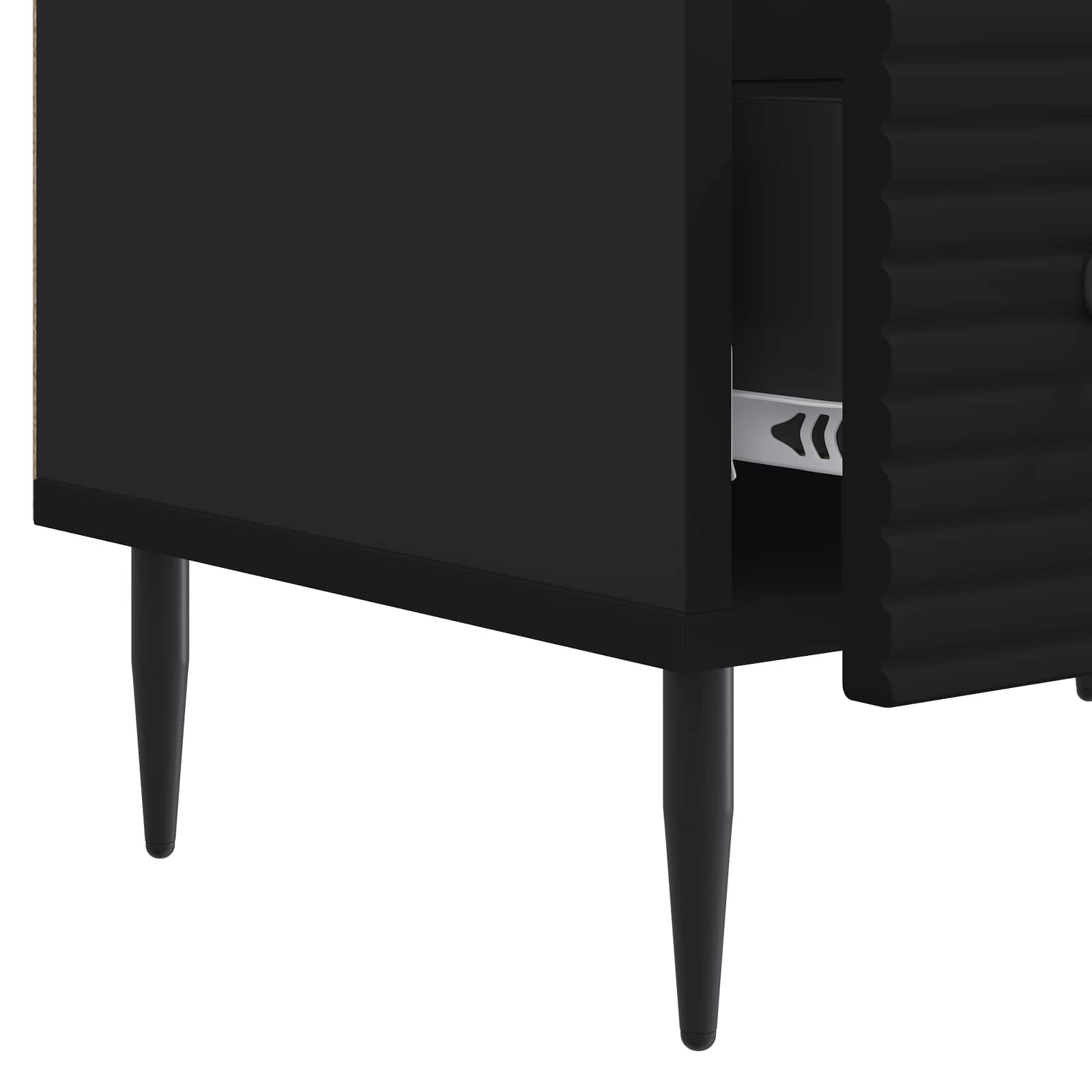 Mobile TV Nero 147 x 34,5 x 30 cm Legno ingegnerizzato | homemem39