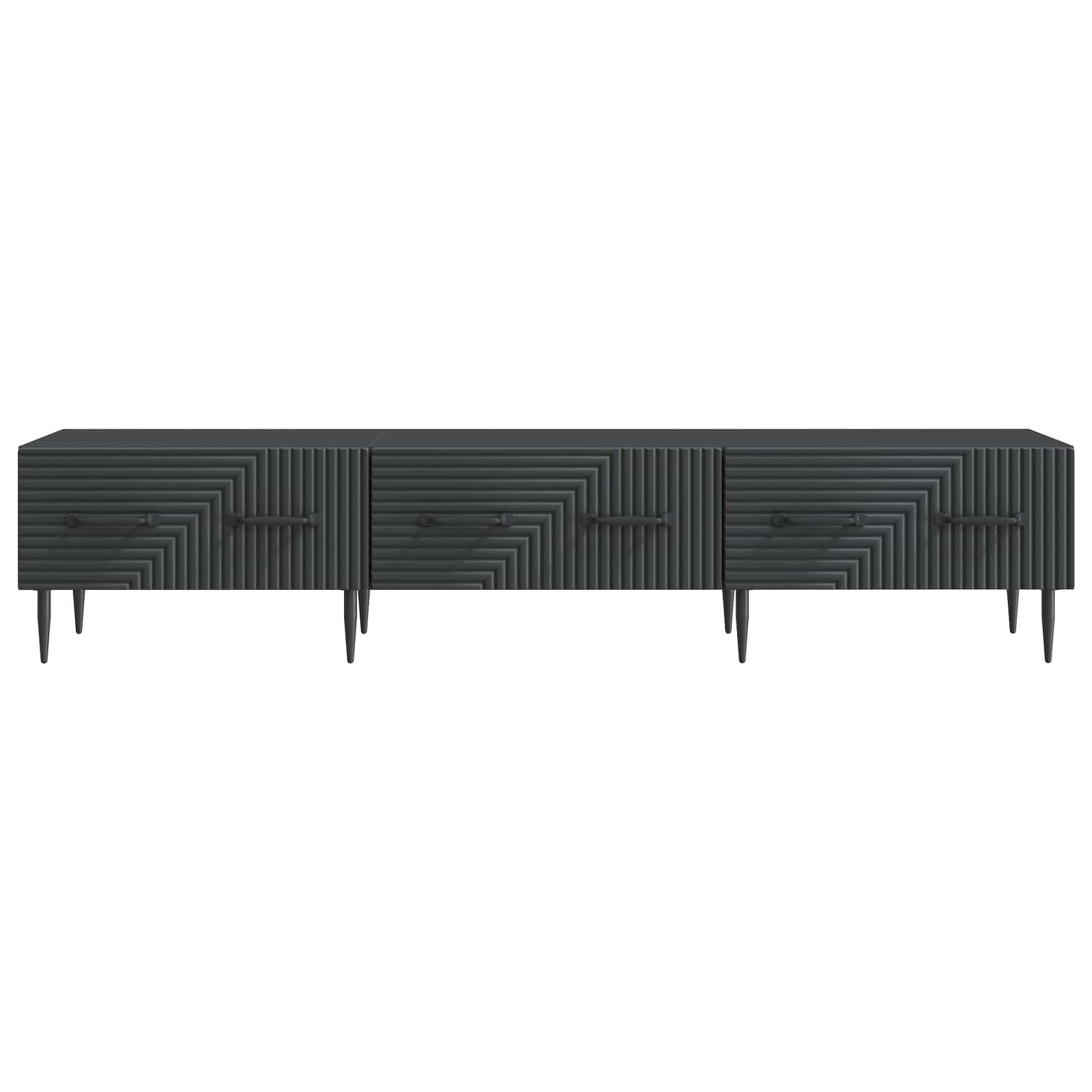 Mobile TV Nero 147 x 34,5 x 30 cm Legno ingegnerizzato | homemem39
