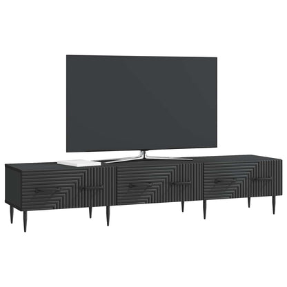 Mobile TV Nero 147 x 34,5 x 30 cm Legno ingegnerizzato