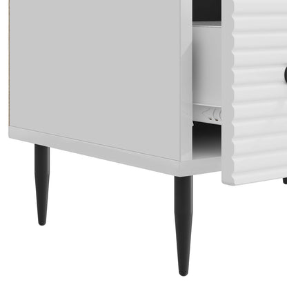 Mobile TV Bianco Lucido 147 x 34,5 x 30 cm Legno ingegnerizzato | homemem39