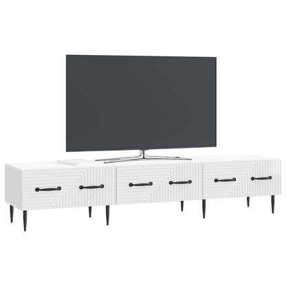 Mobile TV Bianco Lucido 147 x 34,5 x 30 cm Legno ingegnerizzato