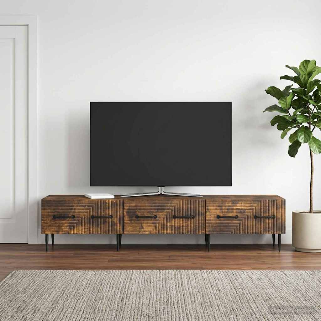 Mobile TV Rovere Fumo 147 x 34,5 x 30 cm Legno ingegnerizzato