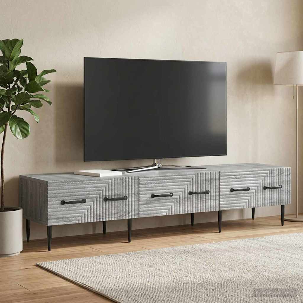 Mobile TV Grigio Sonoma 147 x 34,5 x 30 cm Legno ingegnerizzato