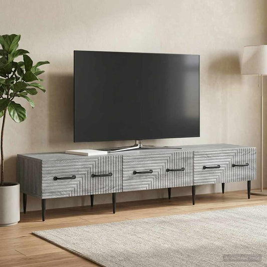 Mobile TV Grigio Sonoma 147 x 34,5 x 30 cm Legno ingegnerizzato