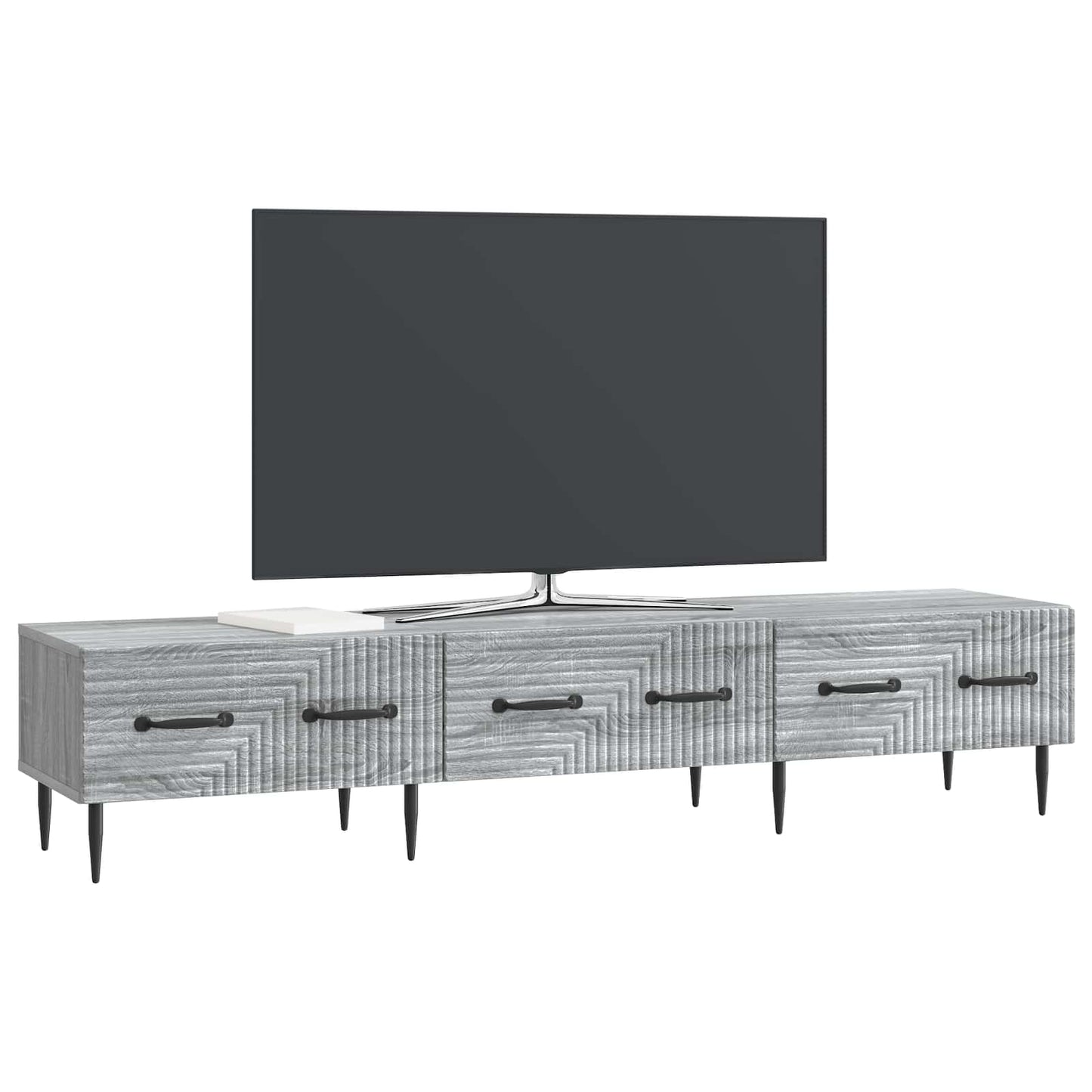 Mobile TV Grigio Sonoma 147 x 34,5 x 30 cm Legno ingegnerizzato | homemem39