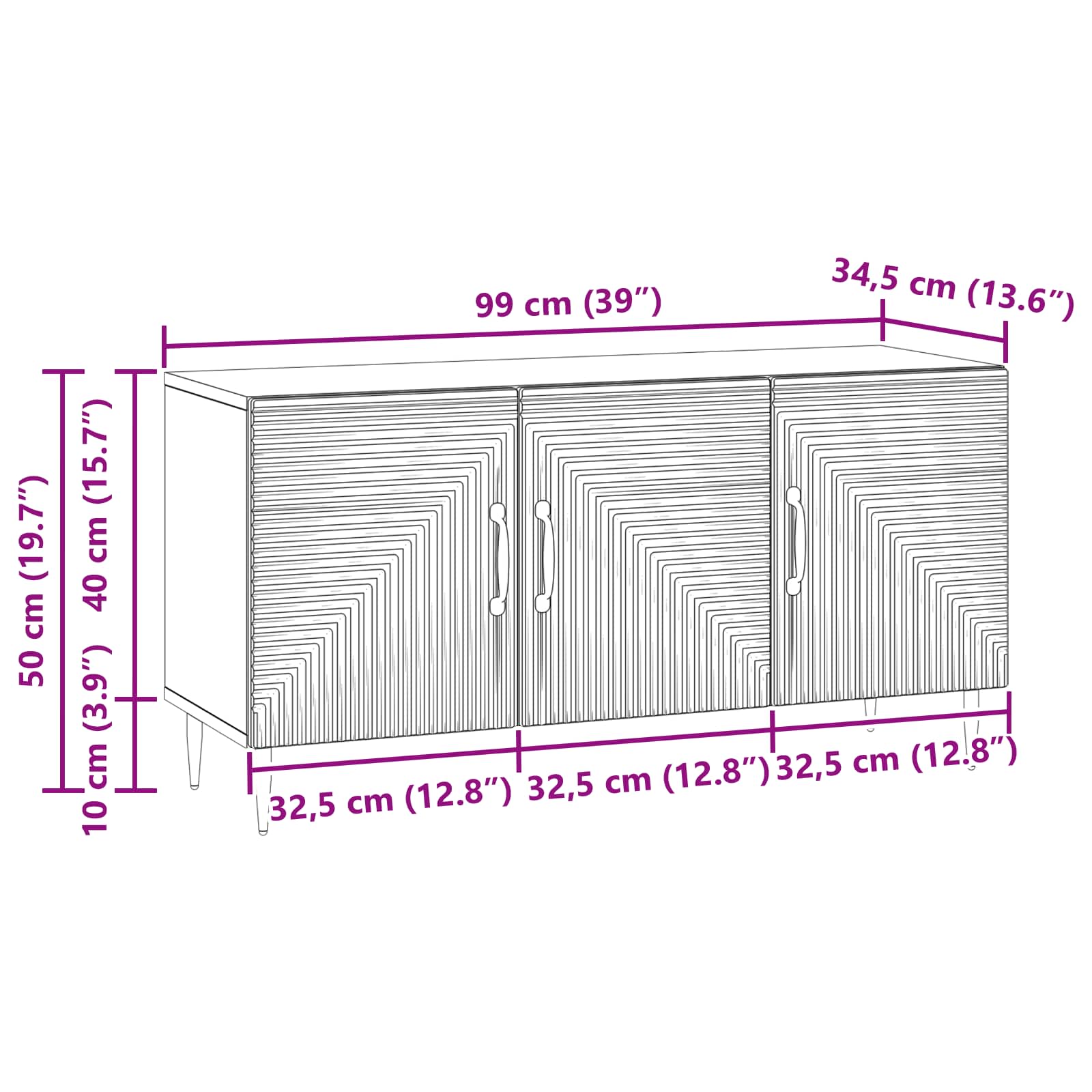 Mobile TV Nero 99 x 34,5 x 50 cm Legno ingegnerizzato | homemem39