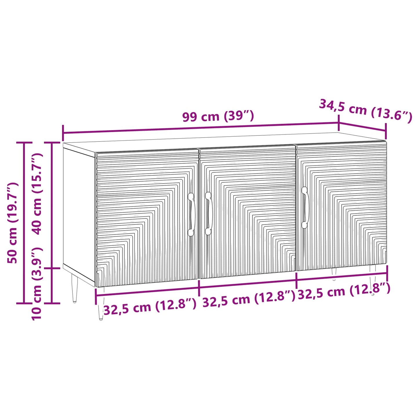 Mobile TV Grigio Cemento 99 x 34,5 x 50 cm Legno ingegnerizzato | homemem39
