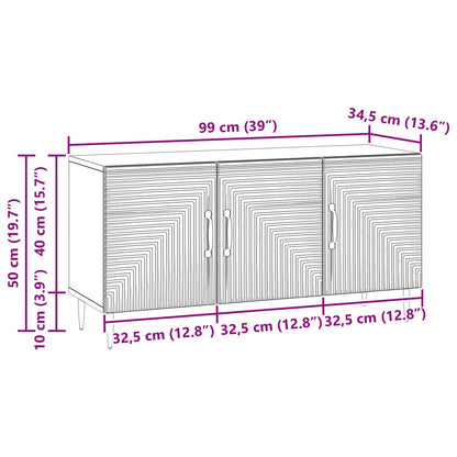 Mobile TV Rovere Fumo 99 x 34,5 x 50 cm Legno ingegnerizzato