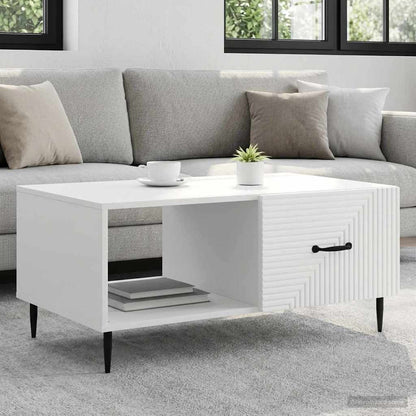 Tavolino da salotto Bianco 90 x 50 x 40 cm Legno ingegnerizzato | homemem39