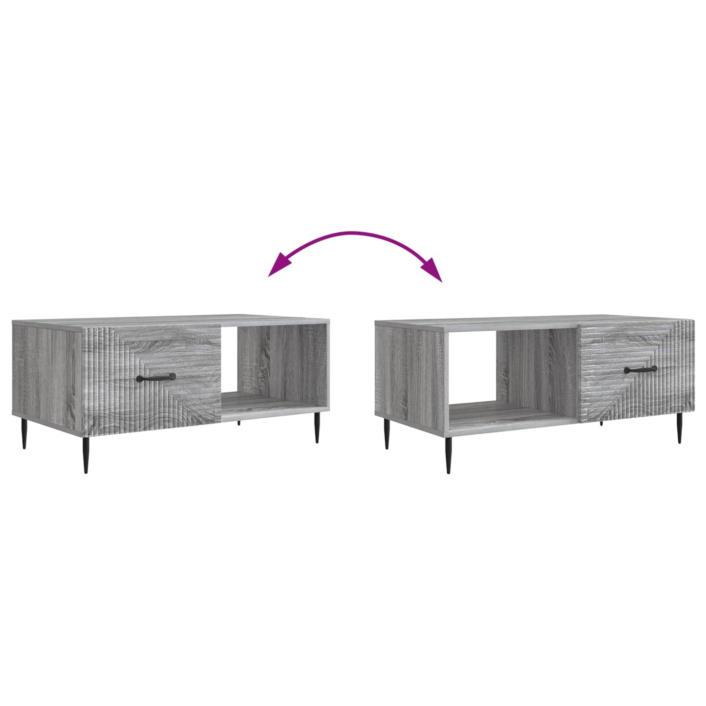 Tavolino da salotto Grigio Sonoma 90 x 50 x 40 cm | homemem39