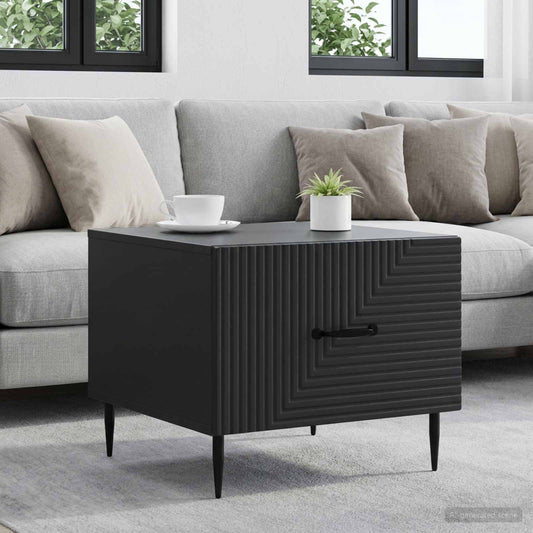 Tavolino da salotto Nero 49 x 50 x 40 cm Legno ingegnerizzato