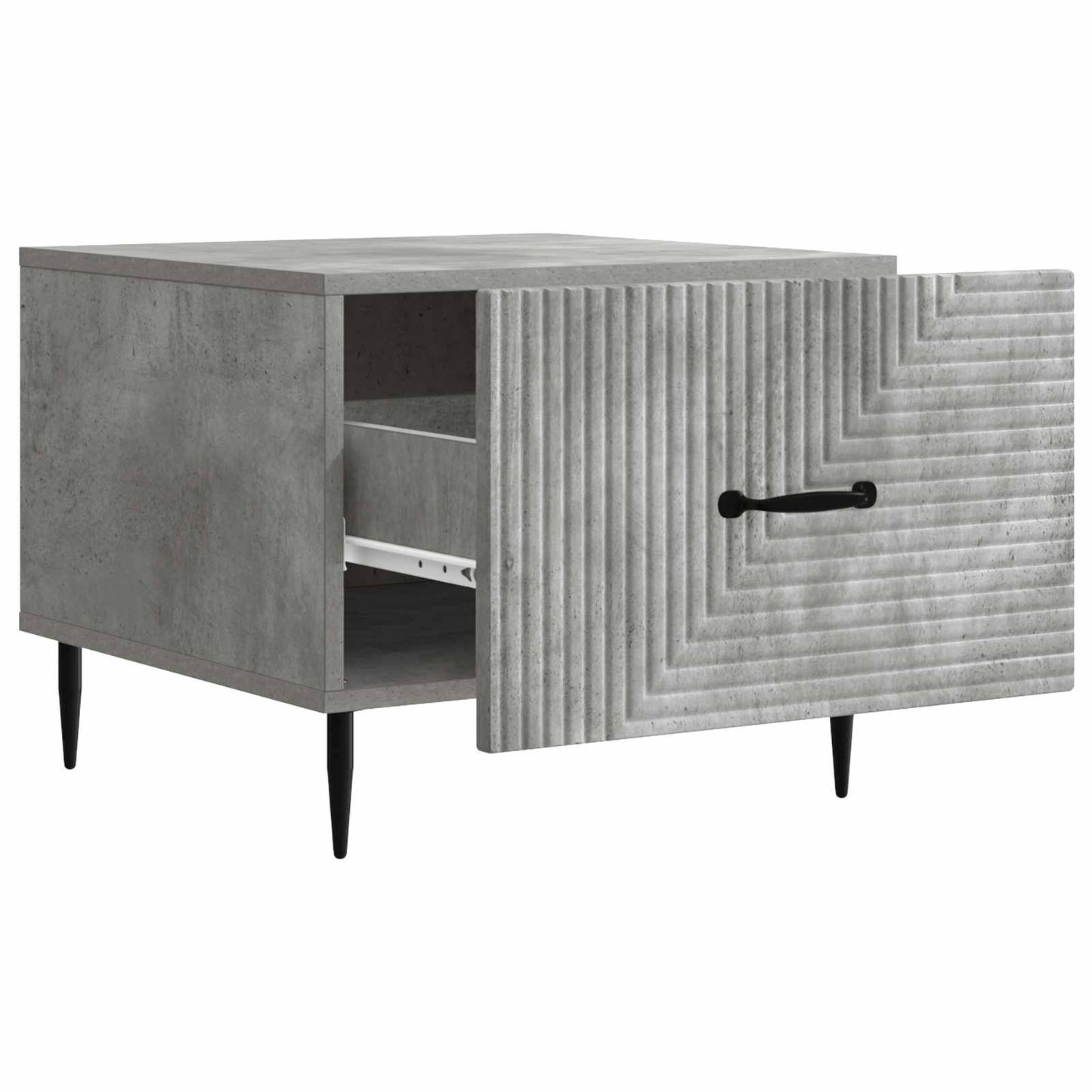 Tavolino da salotto con cassetto Grigio Cemento 49 x 50 x 40 cm | homemem39