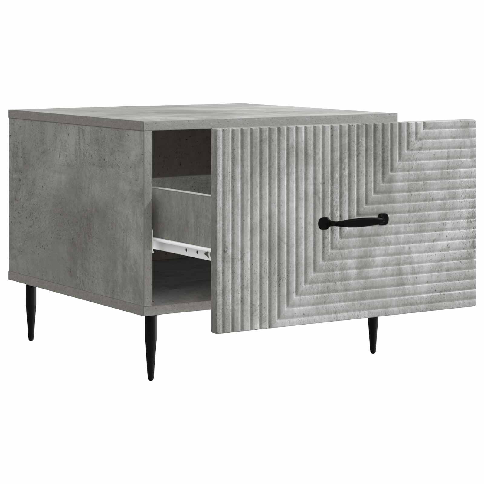 Tavolino da salotto con cassetto Grigio Cemento 49 x 50 x 40 cm | homemem39
