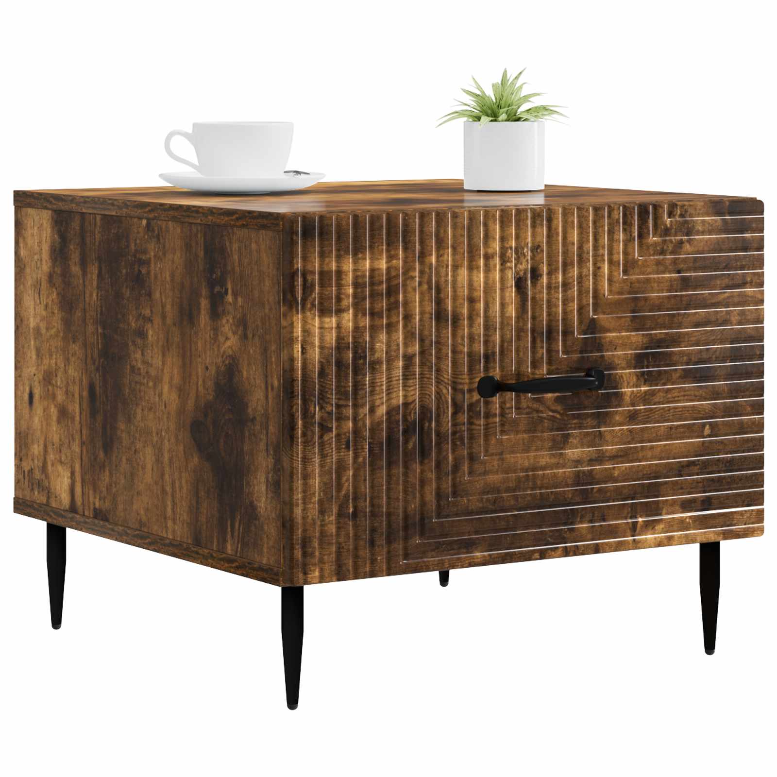 Tavolino da salotto con cassetto Rovere Fumo 49 x 50 x 40 cm | homemem39
