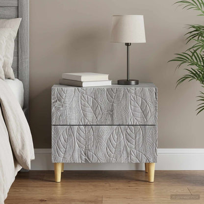 Comodino Sonoma grigio 62 x 34,5 x 48 cm Legno ingegnerizzato | homemem39