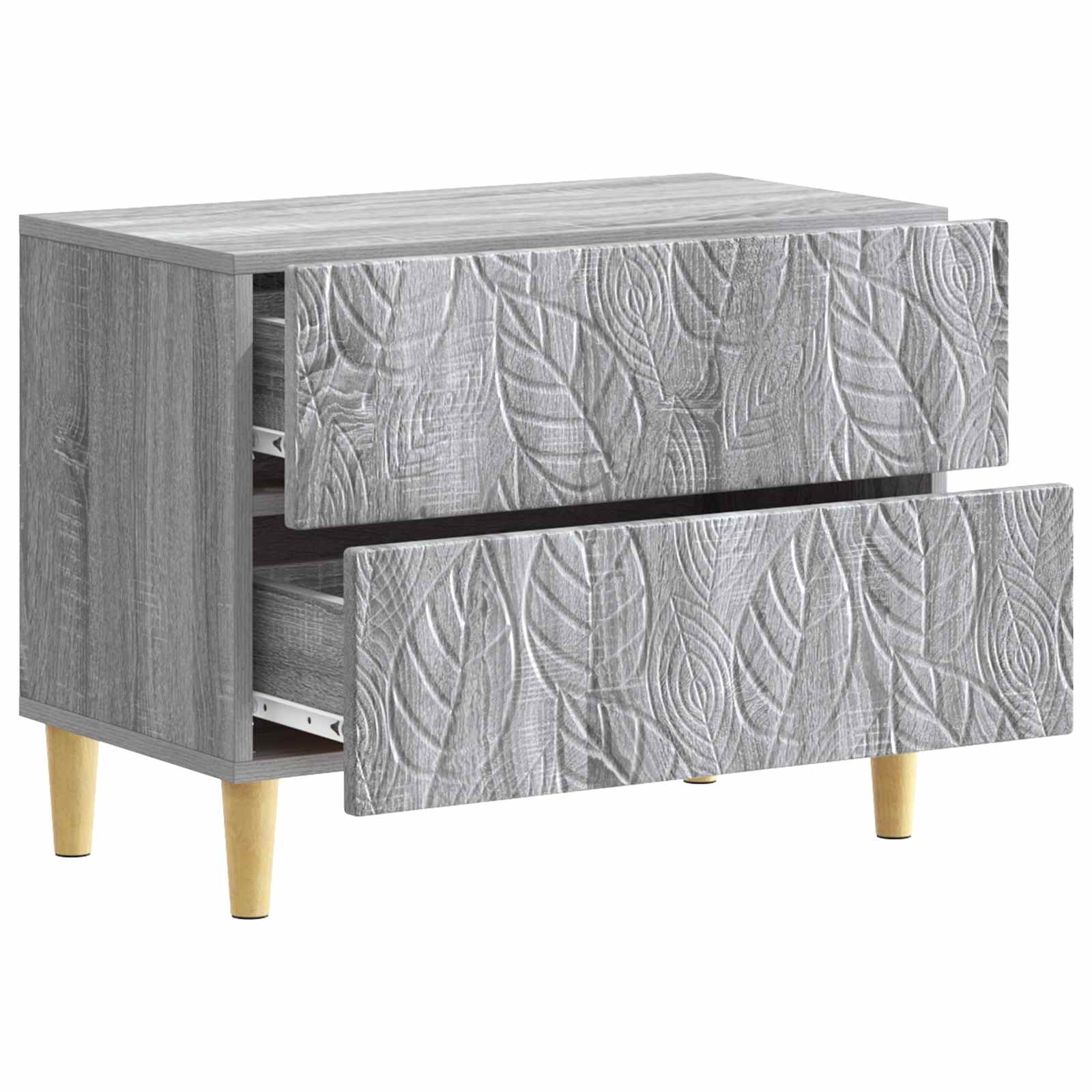 Comodino Sonoma grigio 62 x 34,5 x 48 cm Legno ingegnerizzato | homemem39