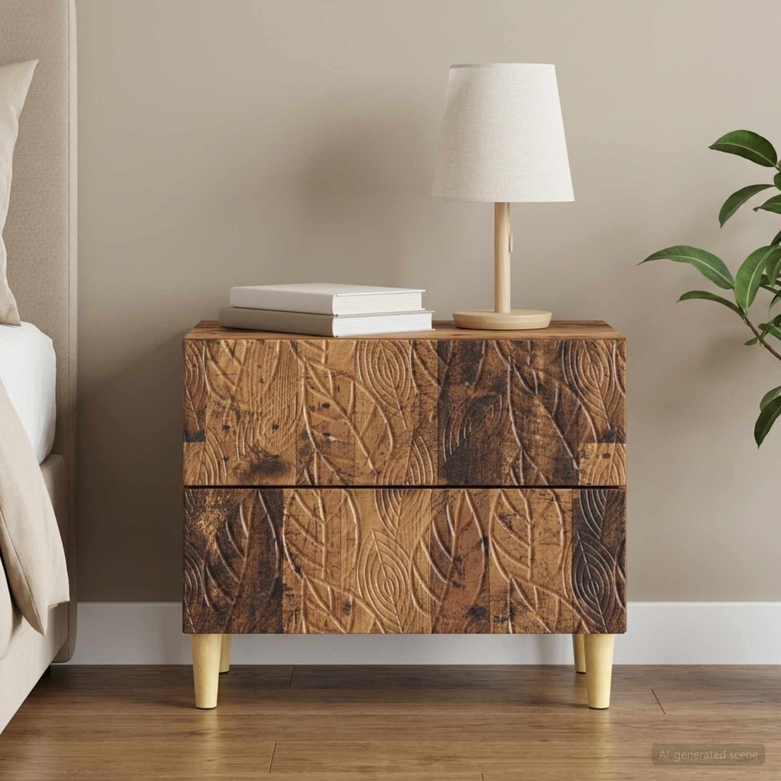 Comodino Legno antico 62 x 34,5 x 48 cm Legno ingegnerizzato | homemem39
