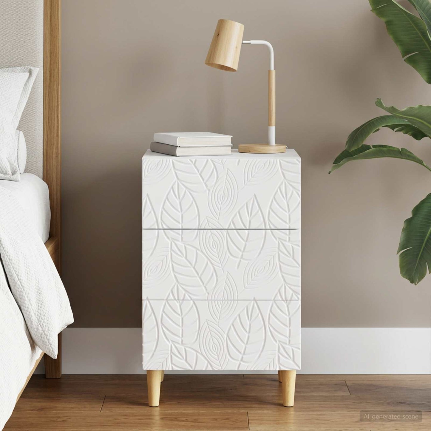 Comodino Bianco 43 x 39,5 x 66,5 cm Legno ingegnerizzato | homemem39