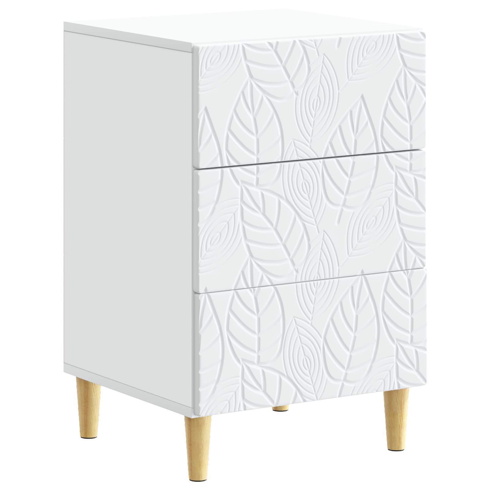 Comodino Bianco 43 x 39,5 x 66,5 cm Legno ingegnerizzato | homemem39