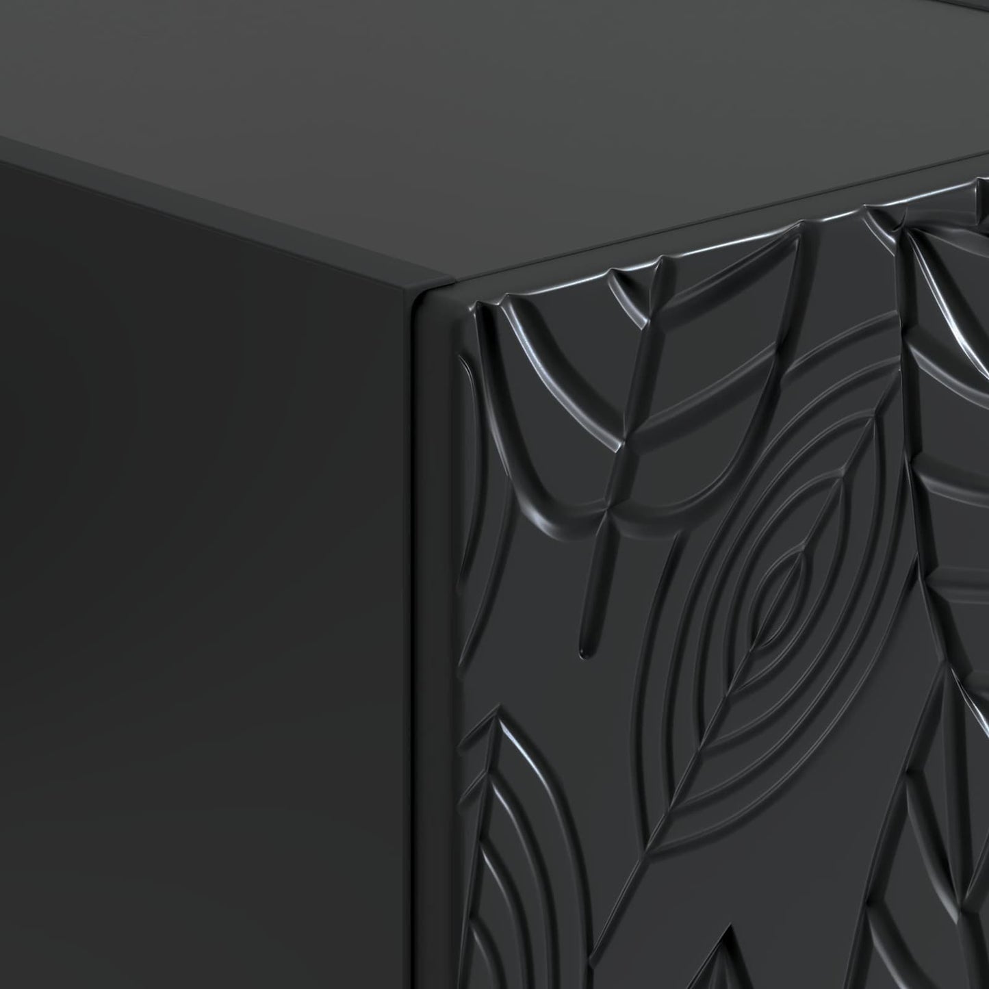 Comodino Nero 43 x 39,5 x 66,5 cm Legno ingegnerizzato | homemem39