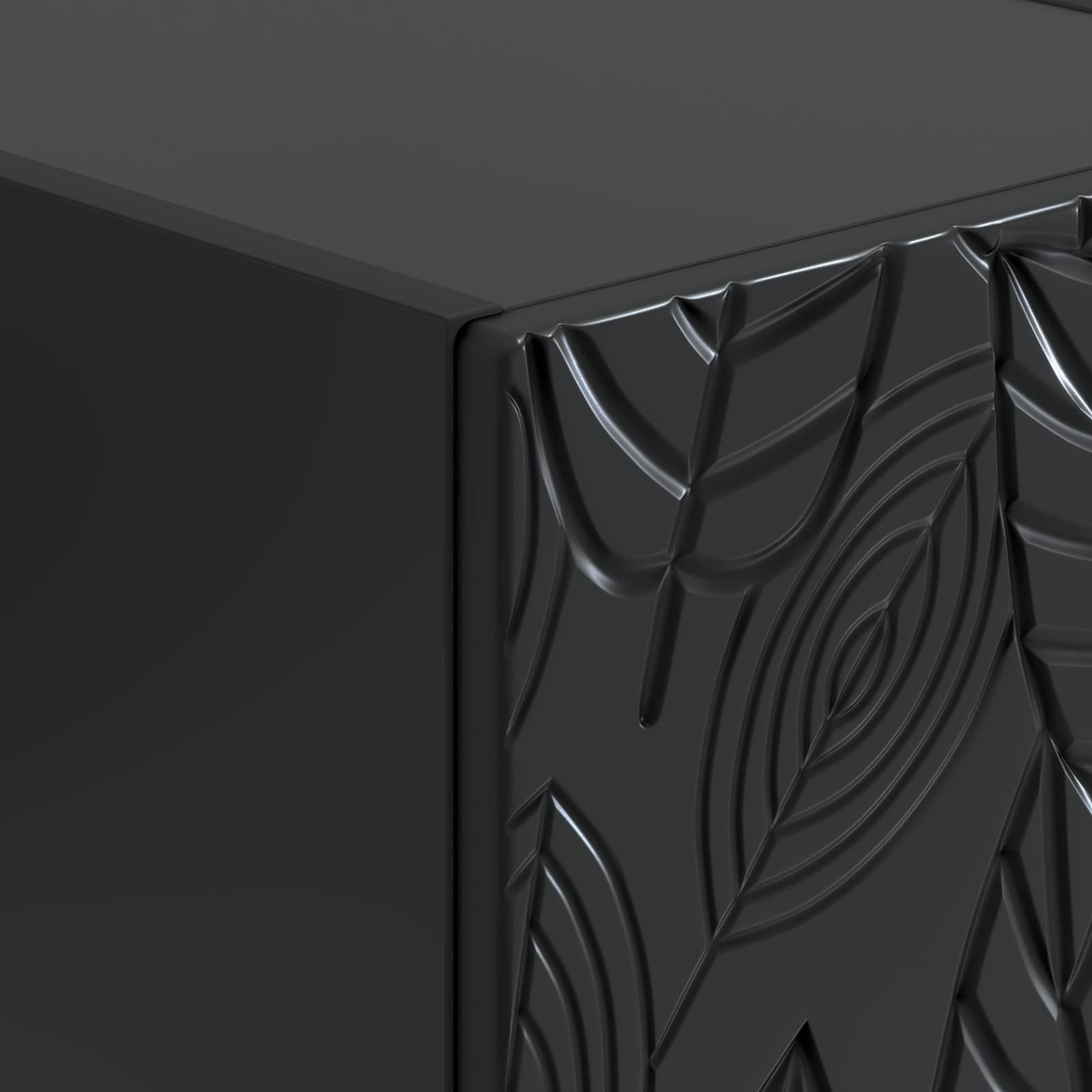 Comodino Nero 43 x 39,5 x 66,5 cm Legno ingegnerizzato | homemem39