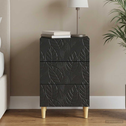 Comodino Nero 43 x 39,5 x 66,5 cm Legno ingegnerizzato | homemem39