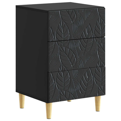 Comodino Nero 43 x 39,5 x 66,5 cm Legno ingegnerizzato | homemem39