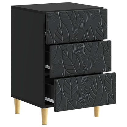 Comodino Nero 43 x 39,5 x 66,5 cm Legno ingegnerizzato | homemem39