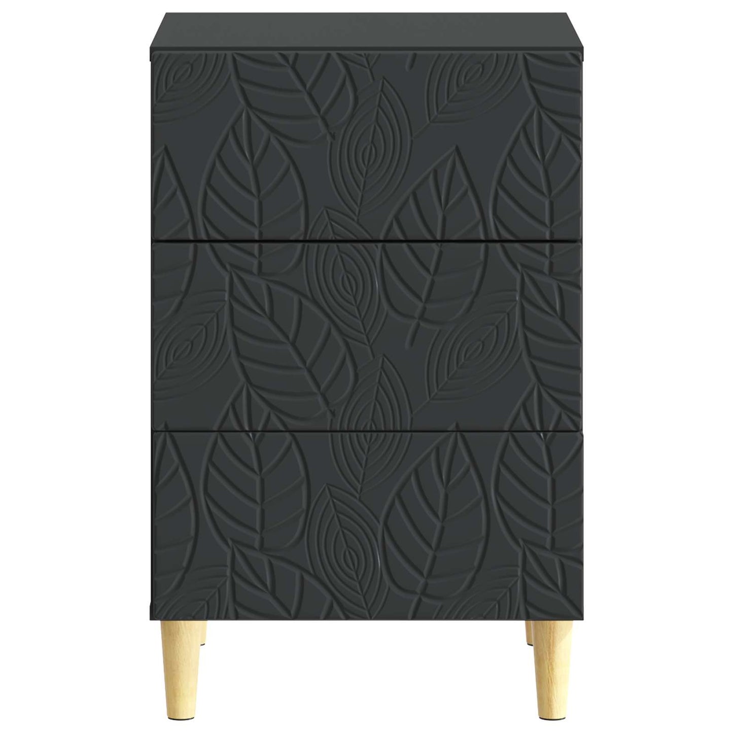 Comodino Nero 43 x 39,5 x 66,5 cm Legno ingegnerizzato | homemem39