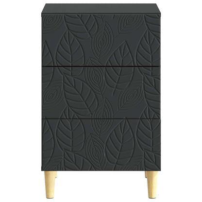 Comodino Nero 43 x 39,5 x 66,5 cm Legno ingegnerizzato | homemem39