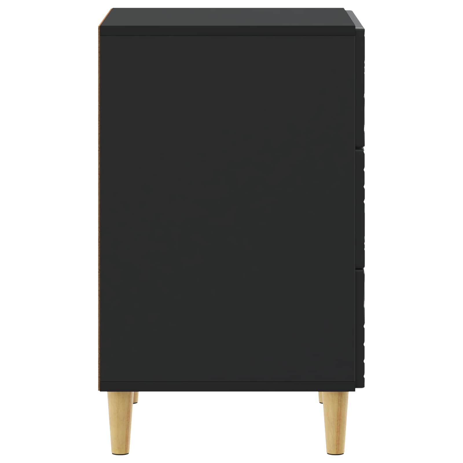 Comodino Nero 43 x 39,5 x 66,5 cm Legno ingegnerizzato | homemem39