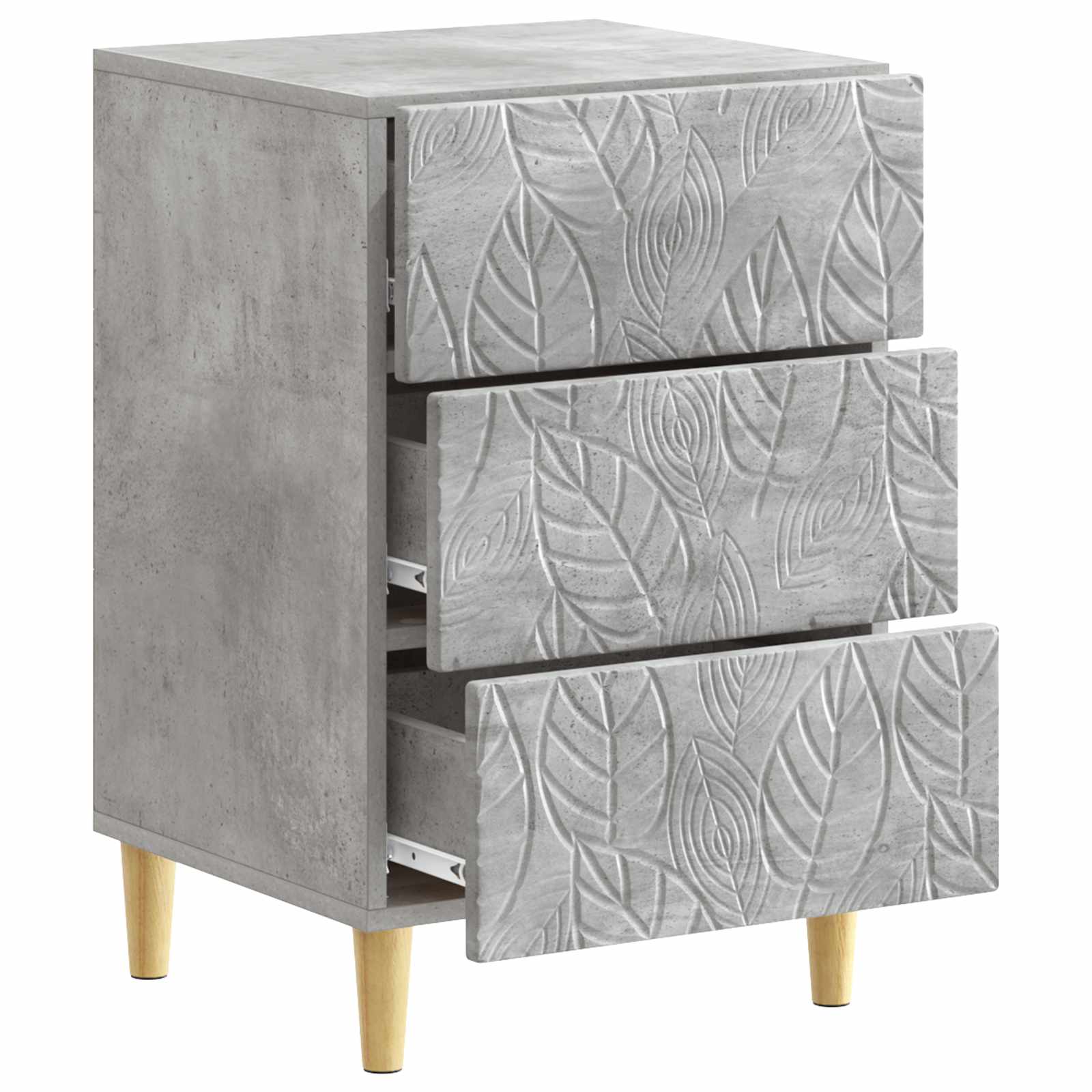 Comodino Grigio Cemento 43 x 39,5 x 66,5 cm | homemem39