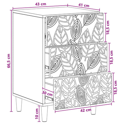 Comodino Grigio Cemento 43 x 39,5 x 66,5 cm | homemem39
