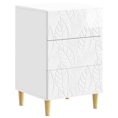 Comodino Bianco Lucido 43 x 39,5 x 66,5 cm Legno ingegnerizzato | homemem39