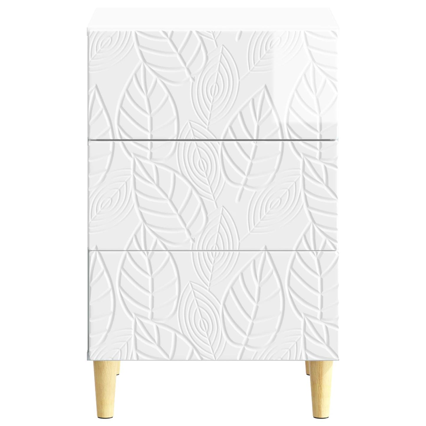 Comodino Bianco Lucido 43 x 39,5 x 66,5 cm Legno ingegnerizzato | homemem39