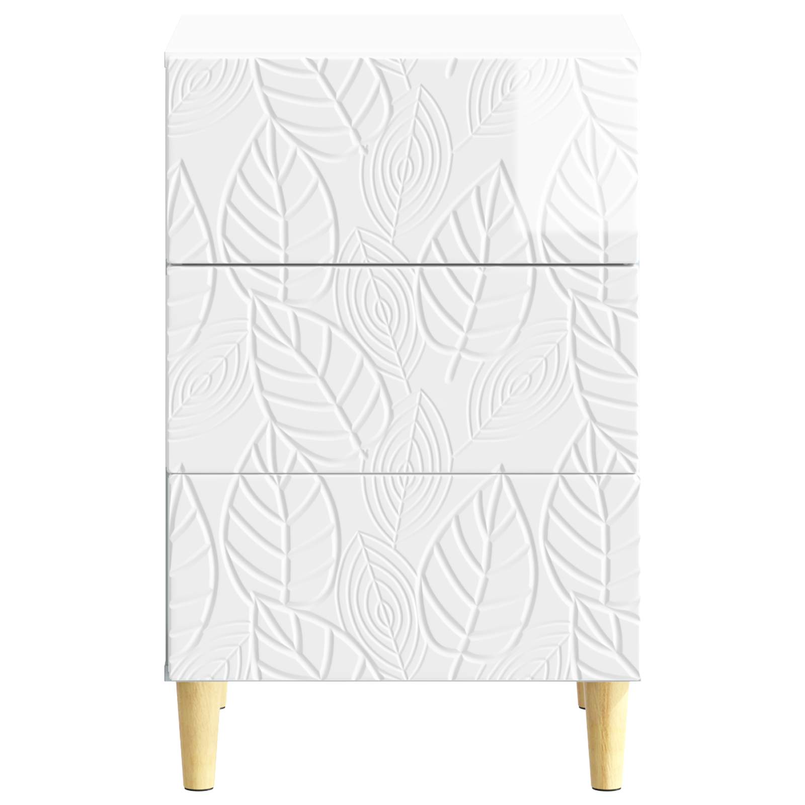 Comodino Bianco Lucido 43 x 39,5 x 66,5 cm Legno ingegnerizzato | homemem39