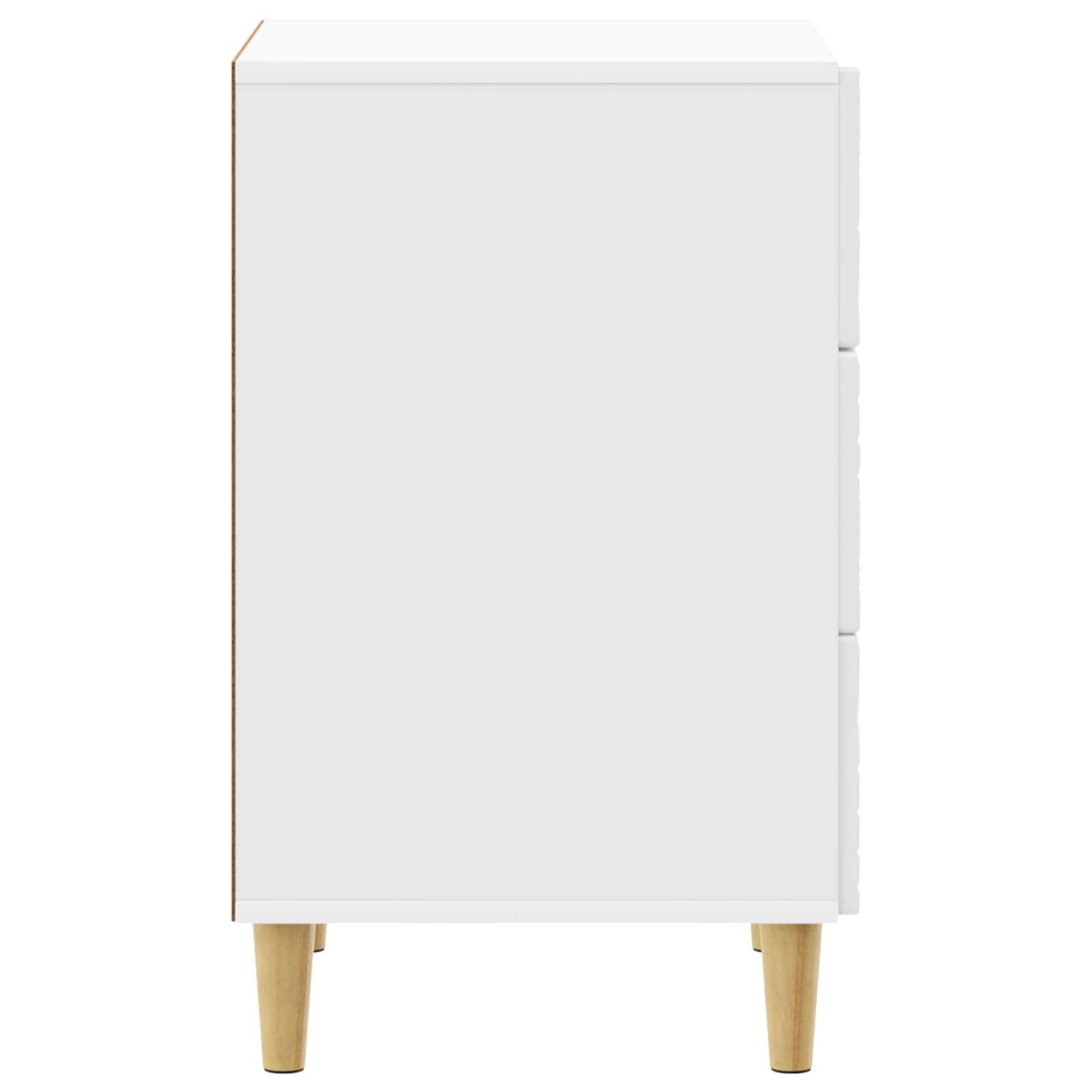 Comodino Bianco Lucido 43 x 39,5 x 66,5 cm Legno ingegnerizzato | homemem39