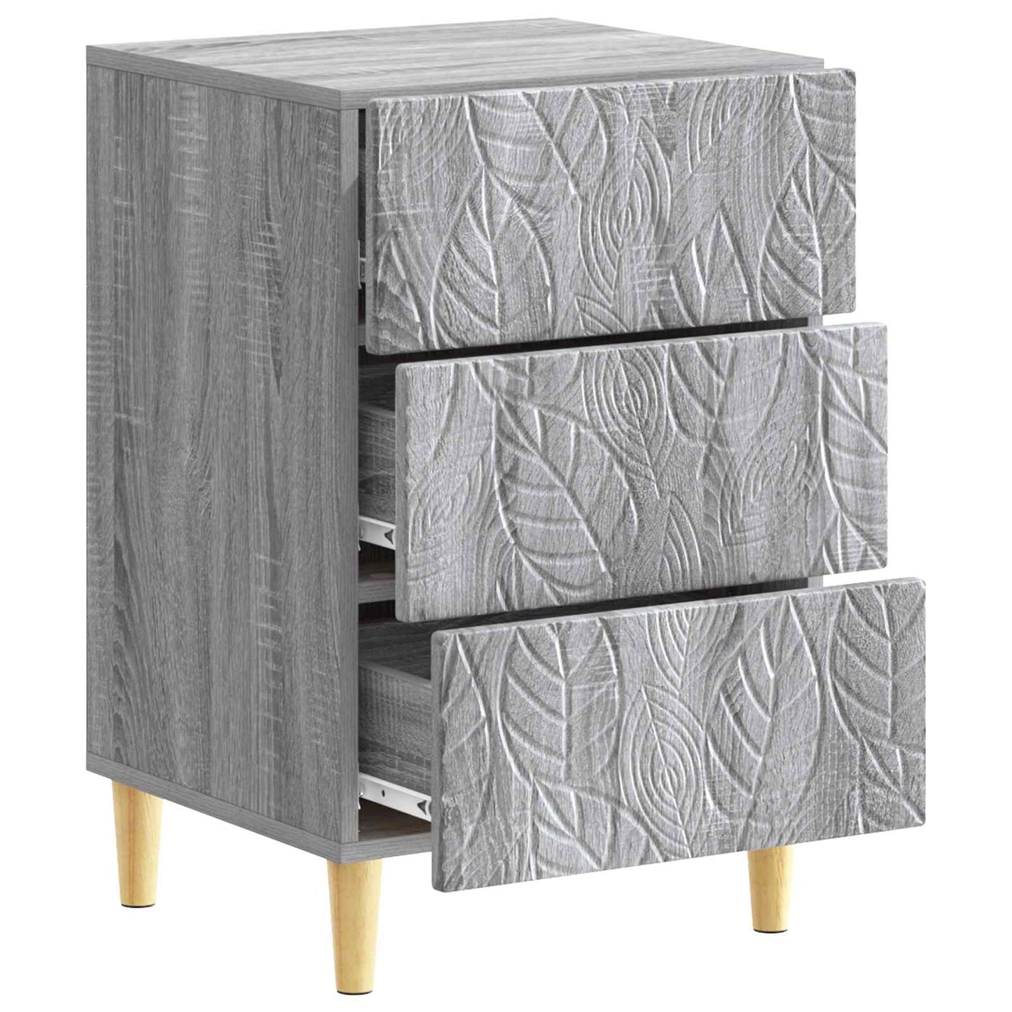 Comodino Sonoma grigio 43 x 39,5 x 66,5 cm Legno ingegnerizzato
