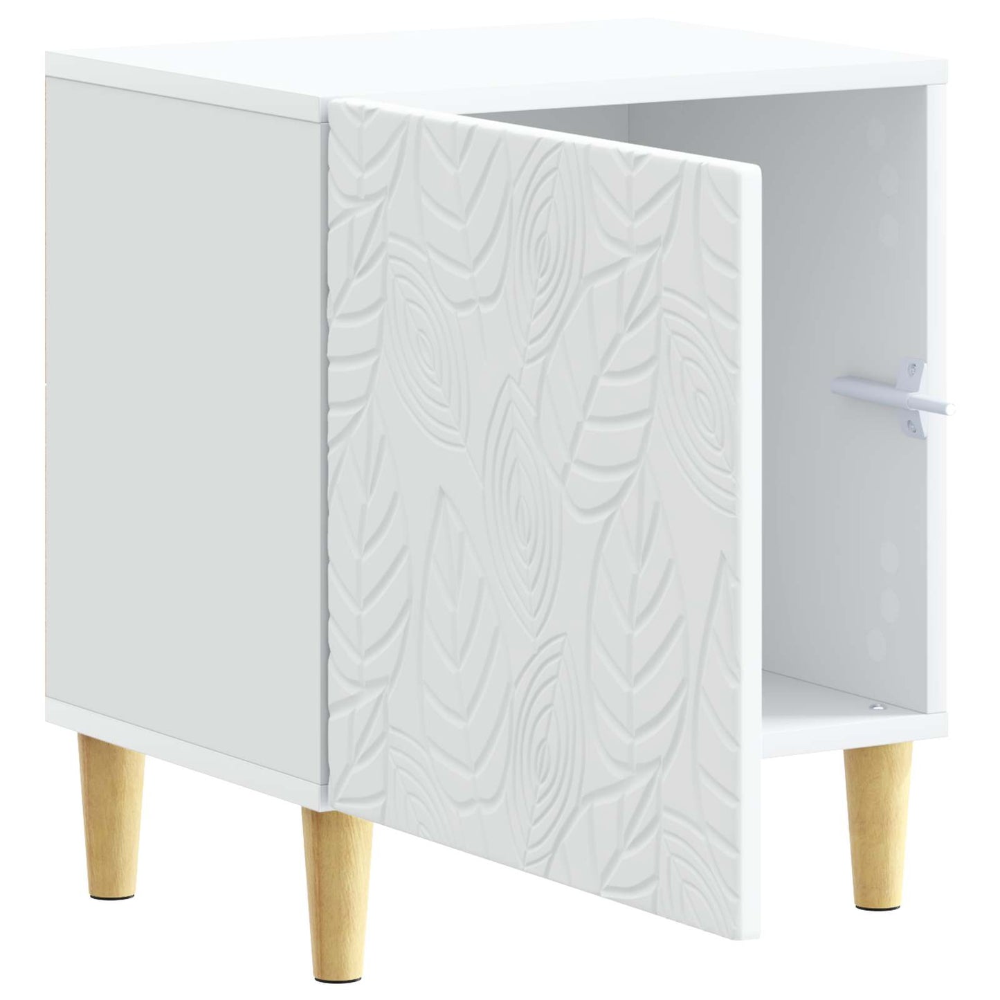 Comodino Bianco 43 x 34,5 x 50 cm Legno ingegnerizzato
