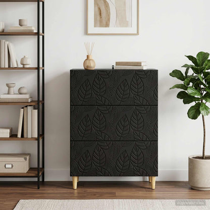 Mobile con Cassetti Nero 66 x 34,5 x 90 cm Legno ingegnerizzato | homemem39