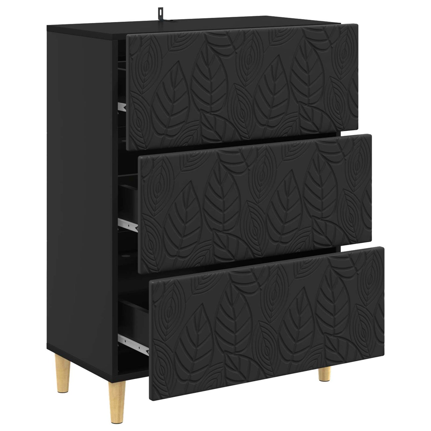 Mobile con Cassetti Nero 66 x 34,5 x 90 cm Legno ingegnerizzato | homemem39