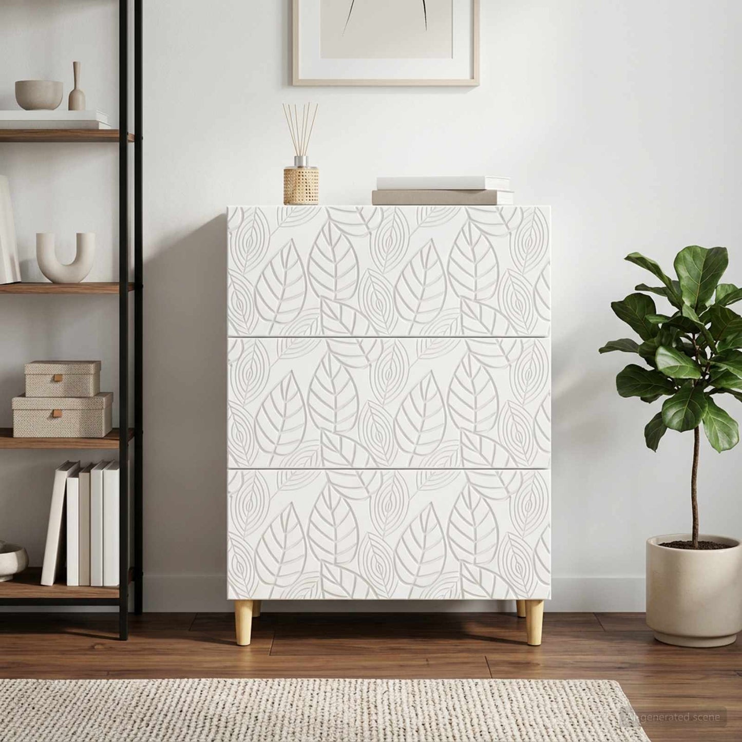 Mobile con Cassetti Bianco Lucido 66 x 34,5 x 90 cm | homemem39