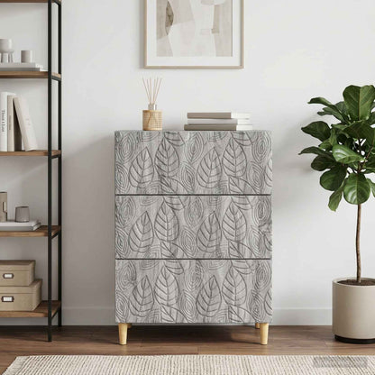 Mobile con Cassetti Sonoma grigio 66 x 34,5 x 90 cm