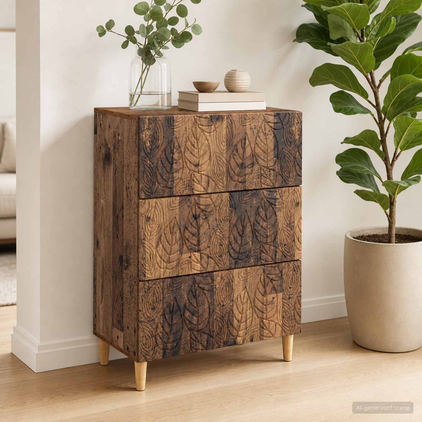 Mobile con Cassetti Legno antico 66 x 34,5 x 90 cm