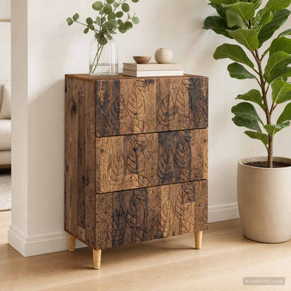 Mobile con Cassetti Legno antico 66 x 34,5 x 90 cm