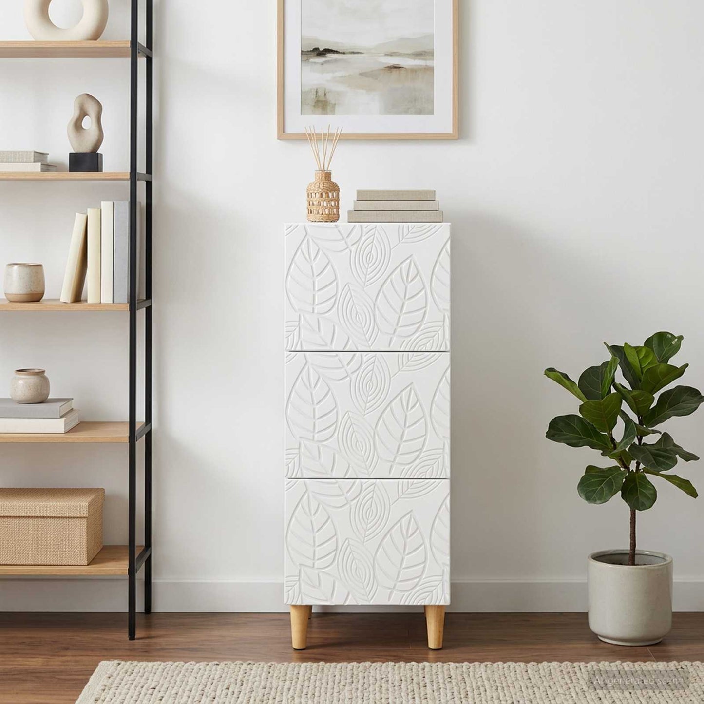 Mobile con Cassetti Bianco 33 x 34,5 x 90 cm